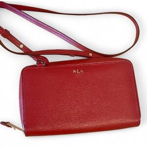 Lauren Ralph Lauren Newbury Kaelyn Saffiano Crossbody Purse
